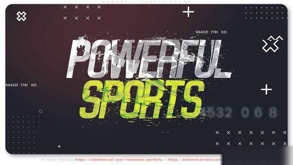 Videohive Powerful Sports Promo Openers template preview