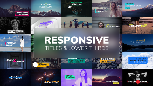 Videohive Responsive Titles and Lower Thirds Elements template preview