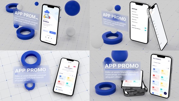 Videohive Glass App Promo Product Promo template preview