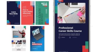 Videohive Target online course stories Product Promo template preview