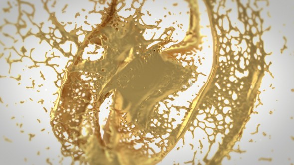 Videohive Splashing Gold Logo Reveal Logo Stings template preview