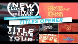 Titles Opener Video Displays template preview