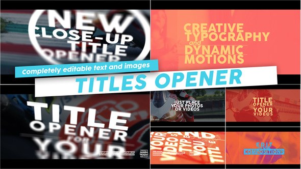 Titles Opener Video Displays template preview