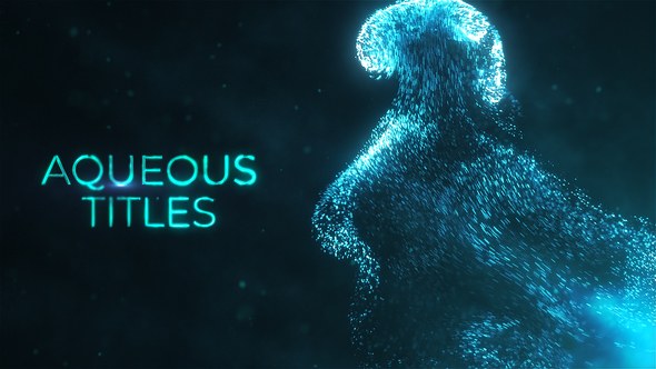 Aqueous Titles Video Displays template preview