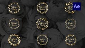 Videohive Gold Wedding Wreath | After Effects Titles template preview