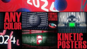 Videohive Kinetic Christmas Posters Titles template preview
