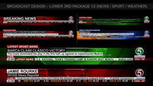 Broadcast Design - News Lower Third Package2 Video Displays template preview