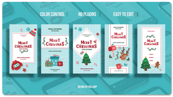 Videohive Merry Christmas Stories V2 Openers template preview