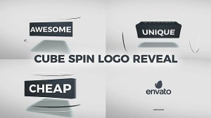 Cube Spin Logo Reveal Video Displays template preview