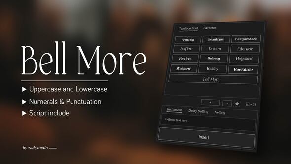 Videohive Animated Typeface - Bell More Titles template preview