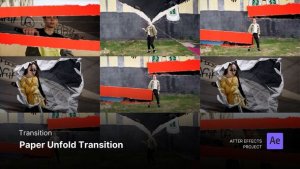 Videohive Transition - Paper Unfold Transition After Effects Template Openers template preview