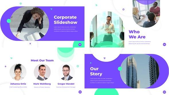Videohive Corporate Presentation - Geometric Promo Video Displays template preview