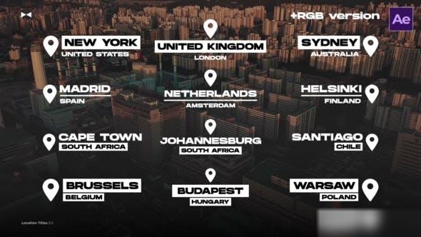 Videohive Location Titles 5.0  AE Elements template preview