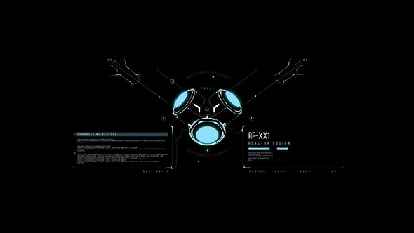 Videohive HUD Reactor Fusion Infographics template preview