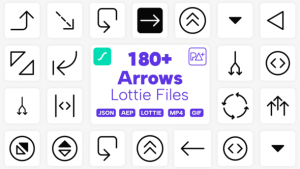 Videohive Arrows Lottie Files Elements template preview