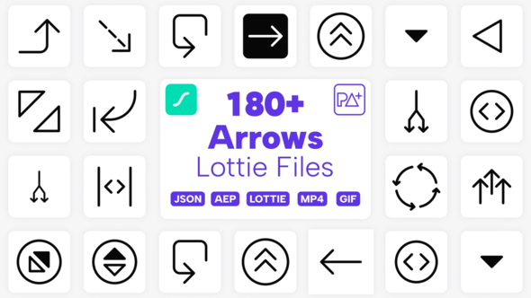 Videohive Arrows Lottie Files Elements template preview