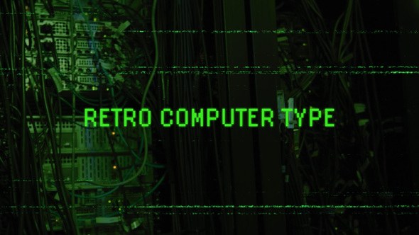 Videohive Retro Computer Type Titles template preview