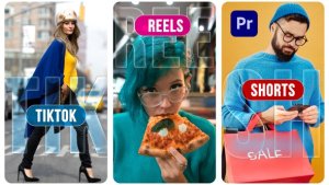 Dynamic Slideshow Vertical Instagram Reels, TikTok, Shorts Premiere Pro template preview