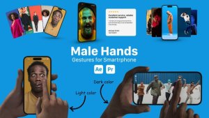 Videohive Male Hand Gesture for Smartphones Product Promo template preview