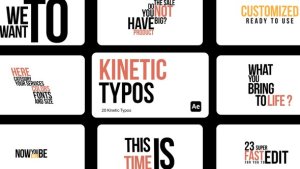 Videohive Kinetic Typos for After Effects Titles template preview