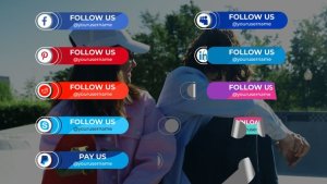 Videohive Folding Social Media Lower Thirds Elements template preview