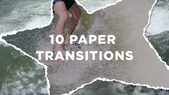 Videohive 10 Paper Transitions Elements template preview