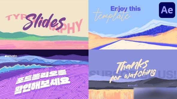 Videohive Colorful Typography Slides | After Effects Openers template preview