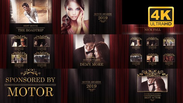 Awards Presentation Pack Video Displays template preview
