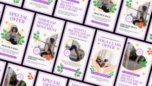 Videohive Yoga Class Reel & Story Video Displays template preview