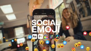 Videohive Premium Overlays Social Emoji Elements template preview