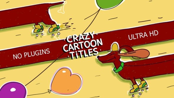 Videohive Crazy Cartoon Titles Titles template preview