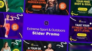 Videohive Extreme Sport & Outdoors Slider Promo Openers template preview