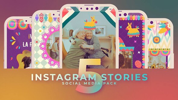 Cinco De Mayo Mexican Festival Instagram Reel MOGRT Premiere Pro Premiere Pro template preview