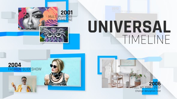 Videohive Universal Timeline Video Displays template preview