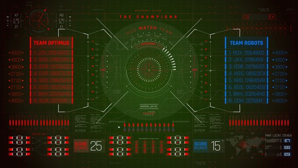 Videohive HUD PRO Match 2 Elements template preview