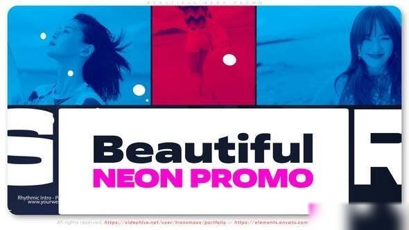 Videohive Beautiful Neon Promo Openers template preview