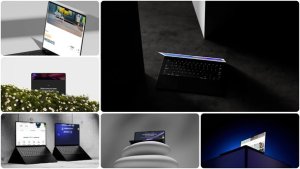 Videohive Modern 3D MacBook Mockups Scene Kit вЂ“ Minimal Laptop Display Templates for UI/UX Presentation Product Promo template preview