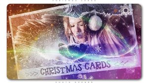 Christmas Cards Photo Opener Video Displays template preview