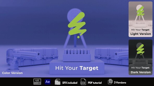 Videohive Pistol Shooting Intro Logo Stings template preview