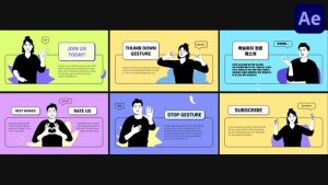 Videohive Character Gestures Slides for After Effects Openers template preview