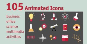 Videohive 105 Animated Icons Elements template preview