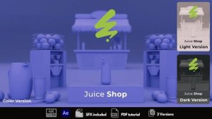 Videohive Juice Shop Intro Logo Stings template preview