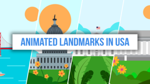 Videohive Animated Landmarks In USA Infographics template preview