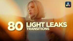 80 Light Leaks Transitions for DaVinci Resolve Video Displays template preview