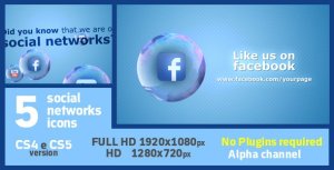 Videohive Social Soap Bubble Icon Openers template preview