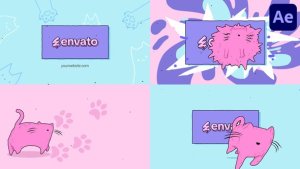 Videohive Sweety Cat Logo for After Effects Logo Stings template preview