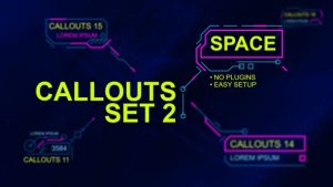 Videohive Callouts set 2 space Infographics template preview