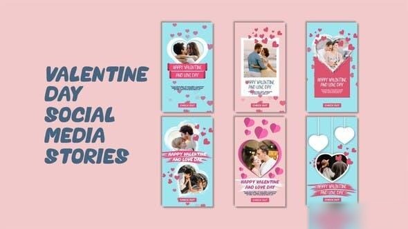 Videohive Valentine Day - Social Media Stories Openers template preview