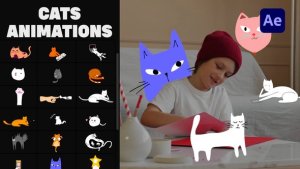 Videohive Cartoon Cats Animations | After Effects Elements template preview