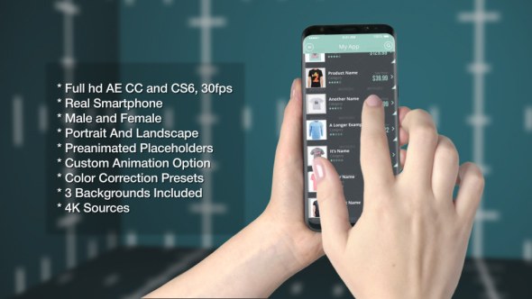 Smartphone App Promo Video Displays template preview